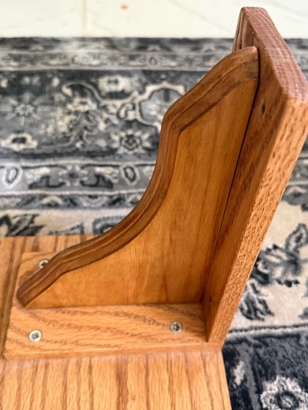 Rustic Oak Wall Shelf - Natural Wood Handmade 18”